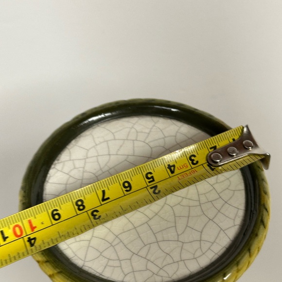 Vintage Hand painted Ceramic Candleholder with Fruits Motif - Picture 9 of 16